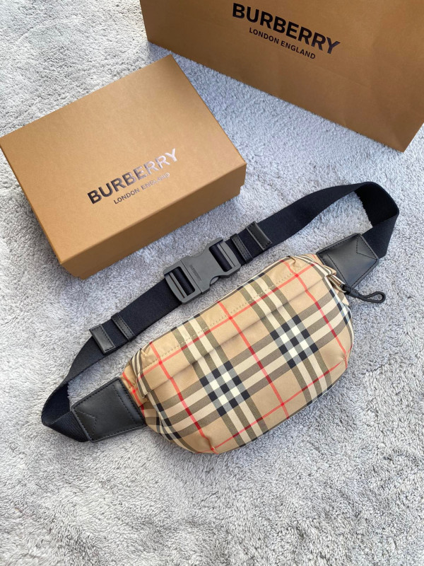 B**rry medium vintage check bonded cotton bum bag