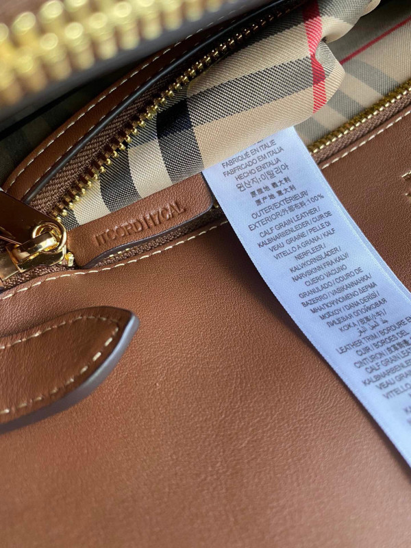 B**rry small vintage check two-handle title bag