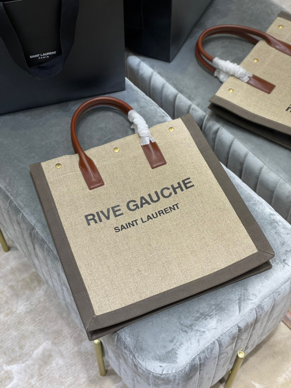 Y*L rive gauche n/s shopping bag in linen and cotton