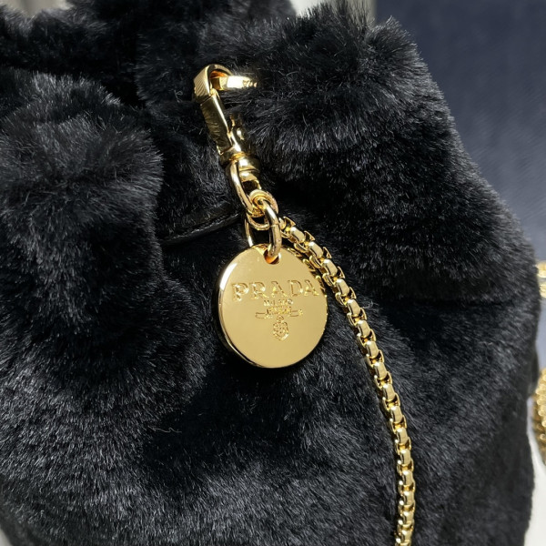 Pra*a  shearling bucket bag