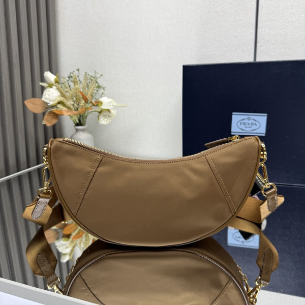 Pra*a demi-lune re-nylon shoulder bag